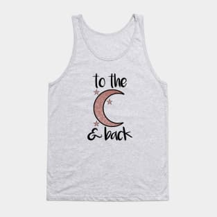 To the Moon and Back Rose Gold Glitter Tank Top